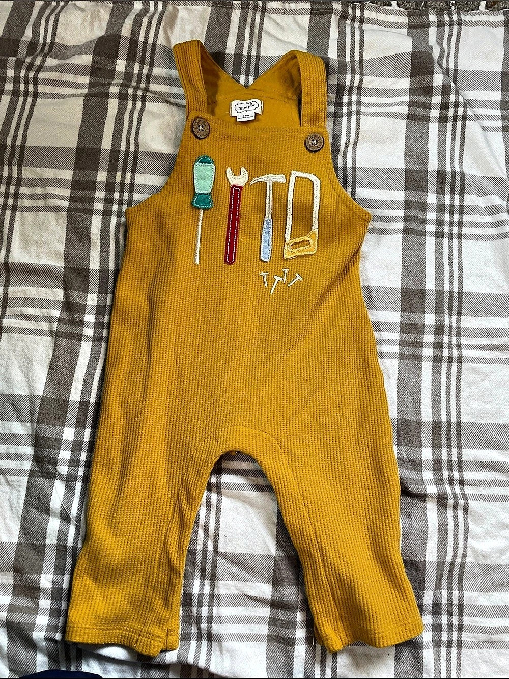 Mudpie Baby 6M Yellow Knit Romper